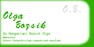 olga bozsik business card